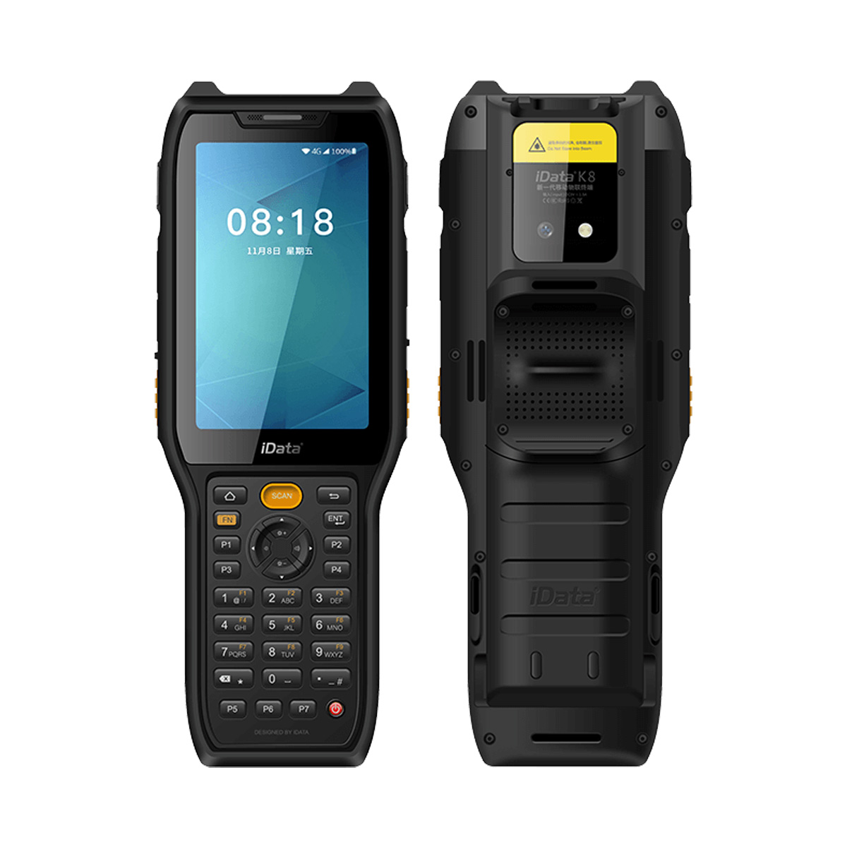 iData K8 Handheld Android Terminal Front and Back